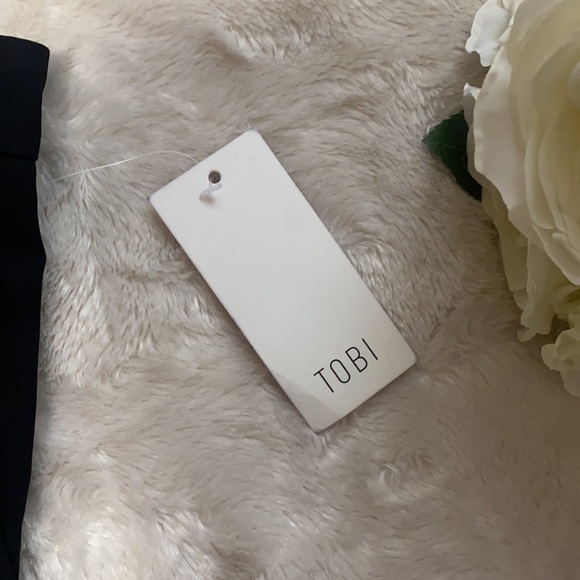 TOBI BLACK FLARE DRESS PANTS WITH ZIPPER SMALL NEW - Picture 3 of 4